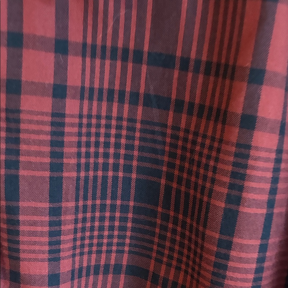 Levi's Men's Burgundy and Black Plaid Shirt - Picture 4 of 13
